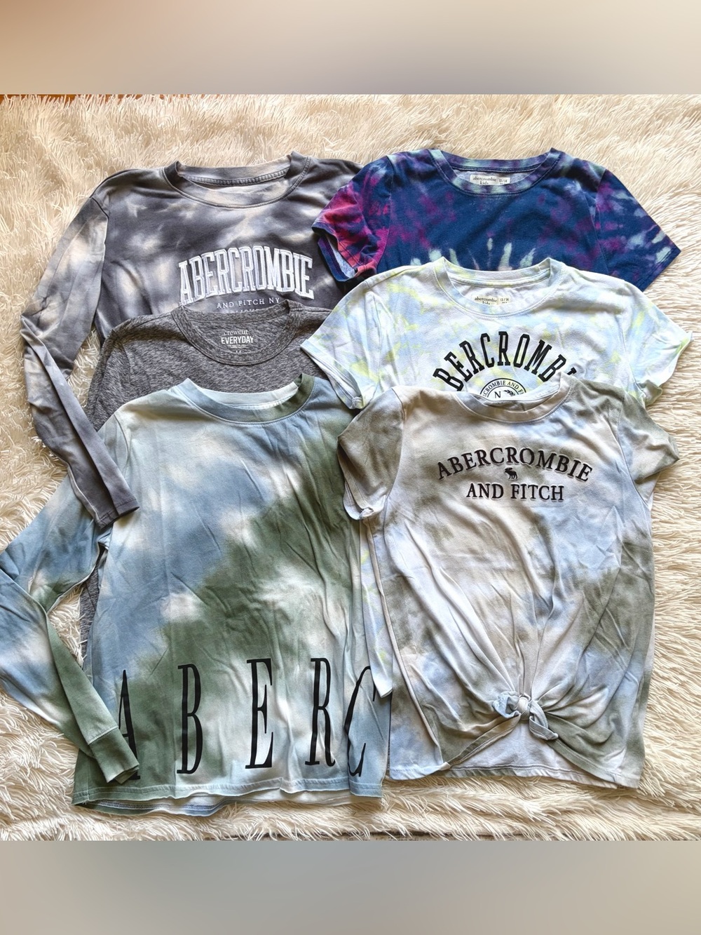 6 Abercrombie Logo Shirt Bundle/Lot Size 13/14